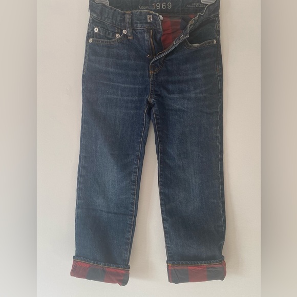 Gap Kids Flannel Lined Original Straight Jeans - Picture 2 of 4